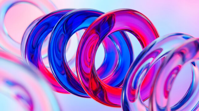 Vibrant abstract swirls in red, blue, pink, and purple