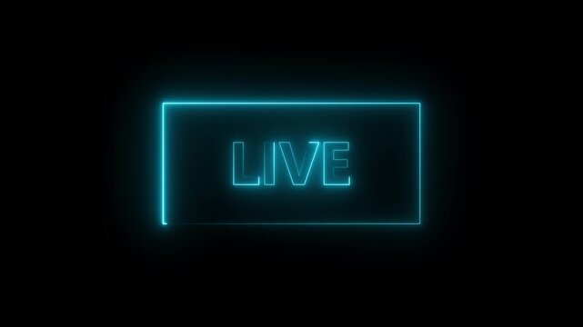 Seamless loop animated rectangle picture frame with neon color video motion graphic isolated on transparent background 4k video animation.