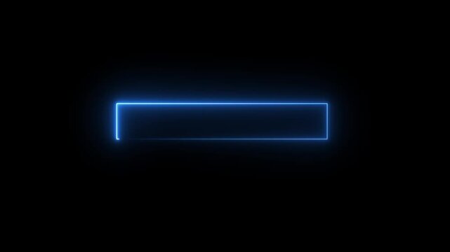 Neon Lower Third animation in cool color in 4k. Neon Lower Third for a title, TV news, and news channels animation on black background.