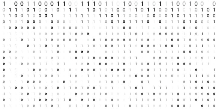 A stream of binary matrix code on the screen. numbers of the computer matrix. The concept of coding, hacker or mining of crypto-currency bitcoin. Vector illustration.