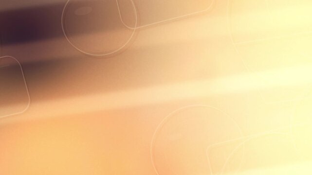 Warm golden background template animation with soft geometric outlines