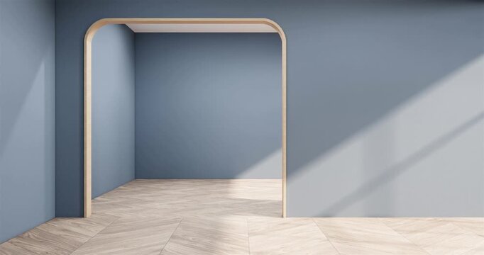 modern zen living room on dark blue wall background,3d rendering
