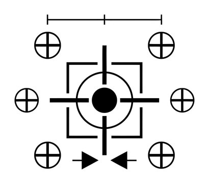 Screen Printing Registration Mark Alignment Vector Illustration