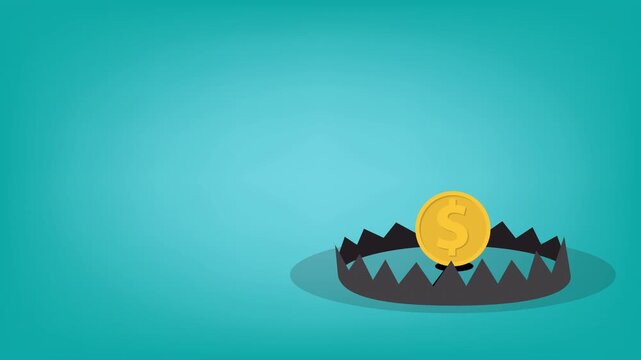 Investment Loss and Market Crash Business Animation