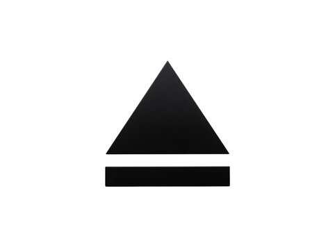 Eject button icon. Media player control symbol for digital interface design.