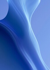 Naklejka premium Abstract digital art piece with a blue background. the background is a gradient of light blue and dark blue, creating a wave-like pattern.