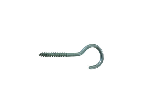 Metal screw hook for hanging objects