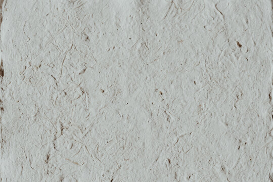 Handmade white paper texture with fibrous details