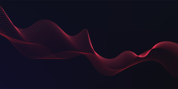 Abstract background with flowing particles. Dynamic waves. vector illustration.