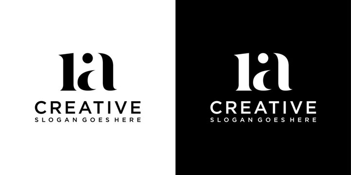 RA or AR initial letter logo design vector template