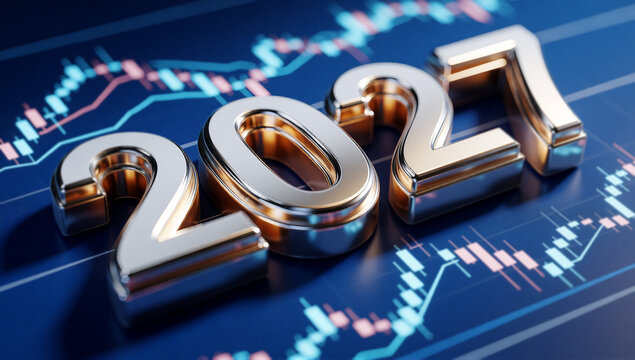 2027 Global Financial Market Chart Bullish Trend Trading Stock Year