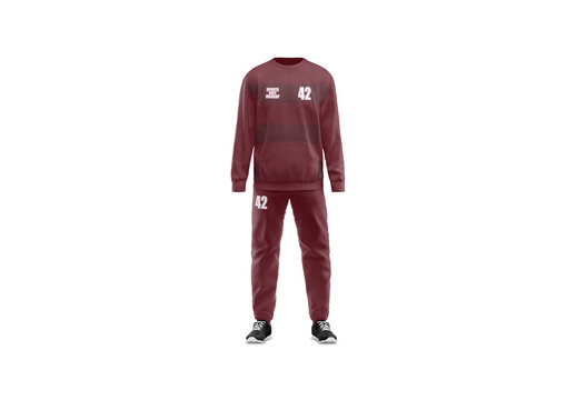 Men's Sport Suit Front View Mockup Template for Corporate Identity