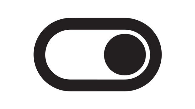 Toggle switch icon displays a standard interface component for managing binary states in modern digital software and hardware platforms.