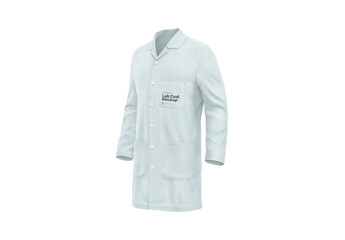 Lab Coat Half Side View Mockup Design for Branding Presentation and Marketing
