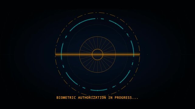 Biometric Medical Vault: Cyber Retina Scan & HIPAA Security Lock. EMR Data Access Motion