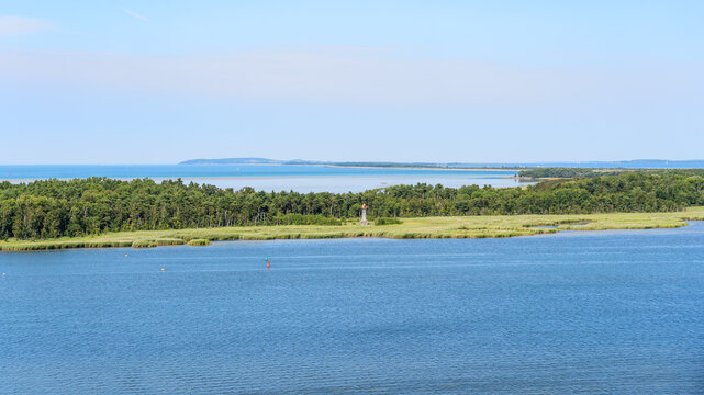 Bock Island with Lighthouse and View towards the Baltic Sea and Hiddensee