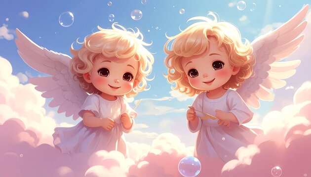 天使とシャボン玉