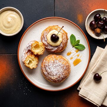 Zeppole: Traditional Italian Fried Pastries Often Served With Sugar or Custard