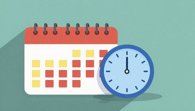 calendar and clock