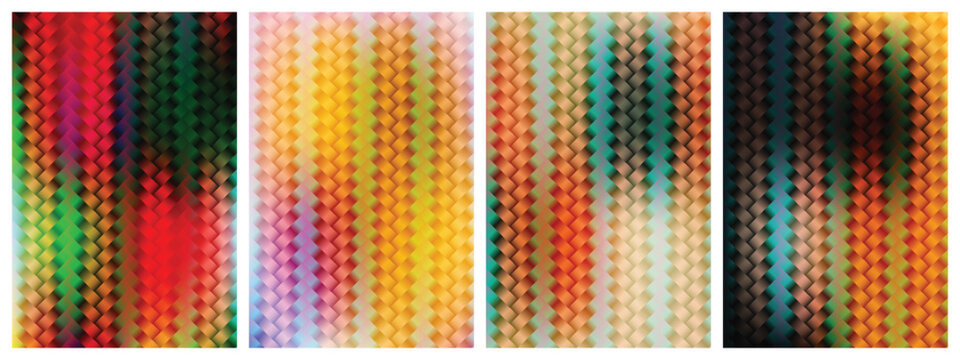 Vibrant Multicolor Dotted Halftone Gradient Background Collection