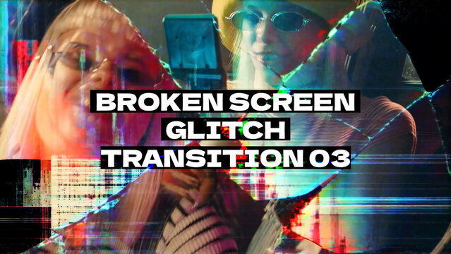 Broken Screen Glitch Transition 03