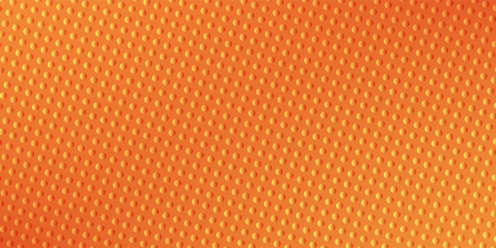 Abstract bright orange and yellow gradient background vector illustration featuring a modern 3D embossed halftone dot pattern texture.