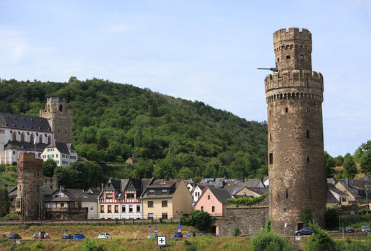 The Village of Oberwesel, the fortification towers are remnants of Oberwesel&rsquo;s medieval past
