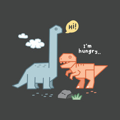 Happy Colorful Dino Character for Children Products and Nursery Decor © atap