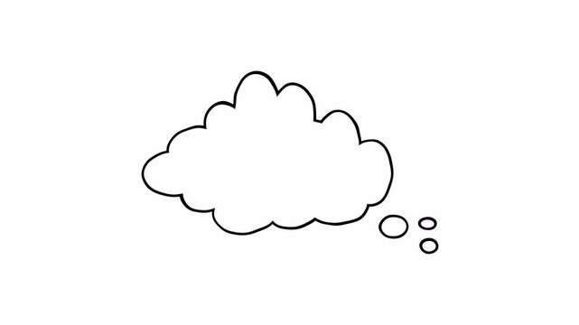 Cartoon Chat Dynamic thought fast bubble doodle animation alpha channel