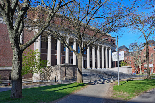 Harvard University campus with main library building