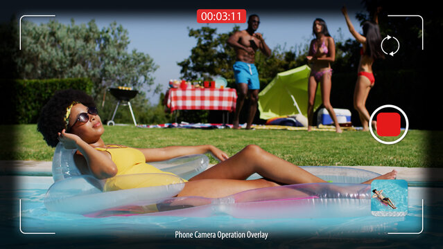 Phone Camera Operation Overlay