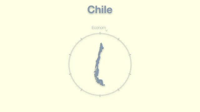 Chile MAP revealing minimalistic animated data analytics for presentations, videos, corporate, documentery 