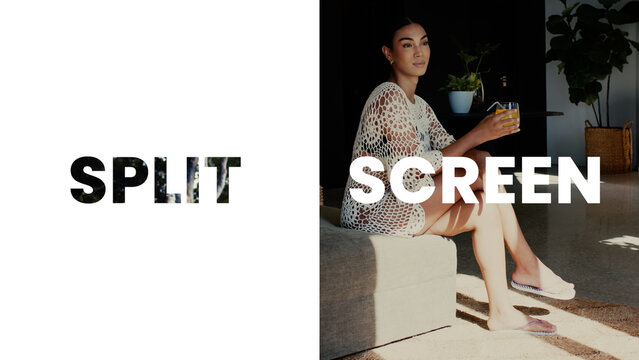 Split Screen Cutout Slides