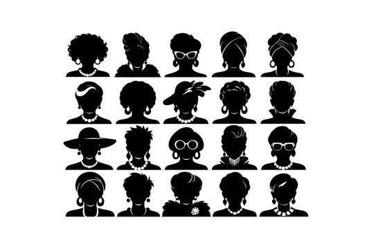 Diverse Female Silhouettes Collection