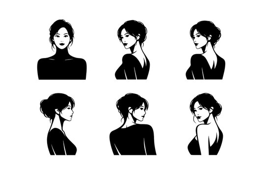 Elegant Woman Silhouettes Collection