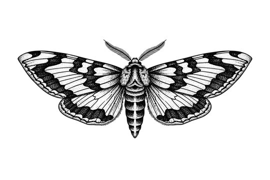 Detailed Moth Illustration