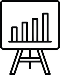 Obraz premium Eps bar chart presentation on easel