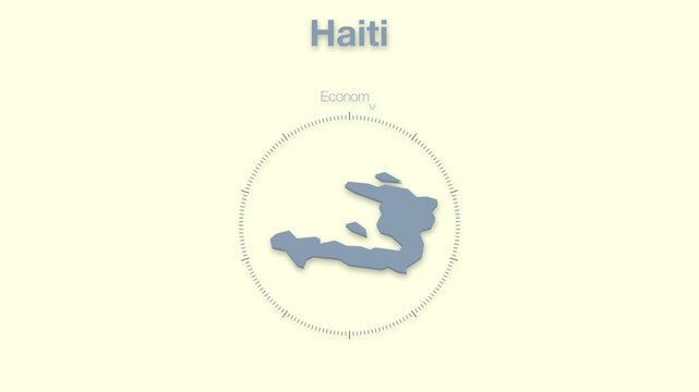 Haiti MAP revealing minimalistic animated data analytics for presentations, videos, corporate, documentery 