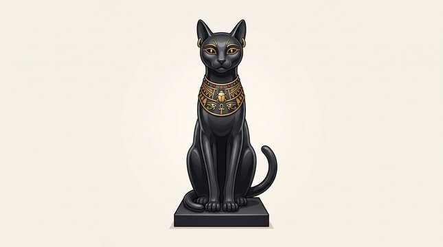 Egyptian bastet cat statue