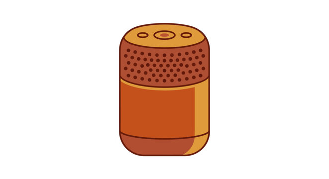 Stylized cylindrical bluetooth speaker with mesh texture.