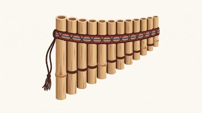 Peruvian pan flute bamboo reed