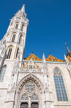 Matthias Church architecture in Budapest, Hungary