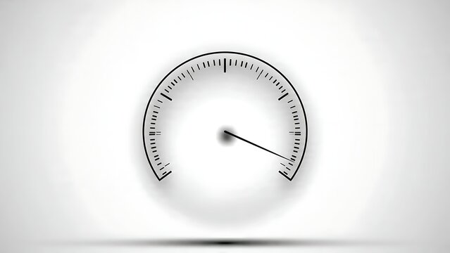 Analog speedometer gauge on white background.