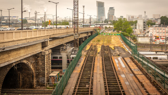 Old abandoned railway in Paris in France on June 25th 2026