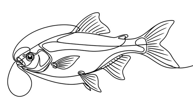 Cartoon fish illustration on white background.