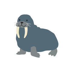 Fototapeta premium Simple Walrus Vector Illustration