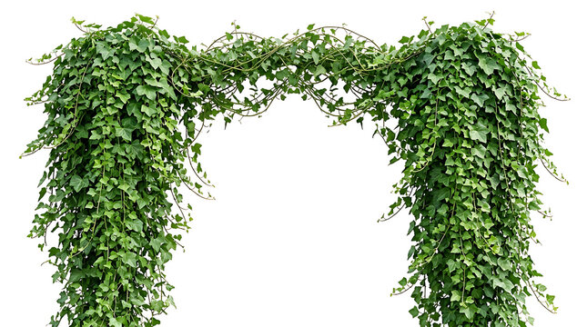 Green ivy archway with cascading vines plant foliage 1