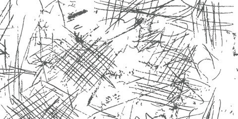 Obraz premium Abstract hand drawn messy sketch pattern with chaotic black ink pencil lines and intersecting grid textures