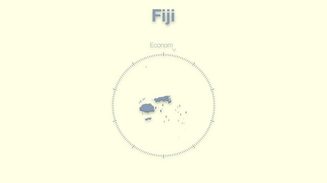 Fiji MAP revealing minimalistic animated data analytics for presentations, videos, corporate, documentery 