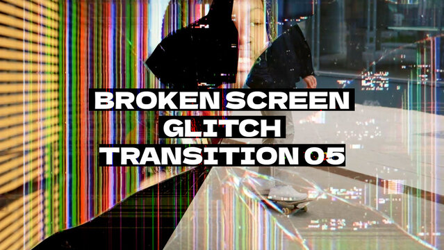 Broken Screen Glitch Transition 05